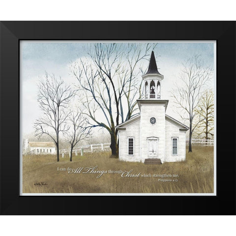 I Can Do All things Black Modern Wood Framed Art Print by Jacobs, Billy