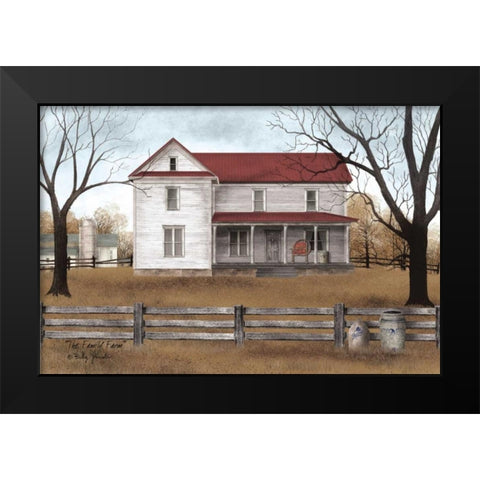The Family Farm Black Modern Wood Framed Art Print by Jacobs, Billy