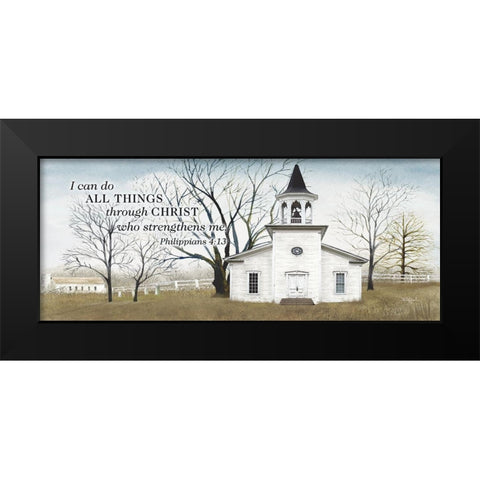 I Can Do All Things Black Modern Wood Framed Art Print by Jacobs, Billy
