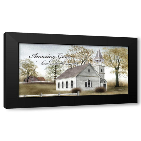 Amazing Grace Black Modern Wood Framed Art Print by Jacobs, Billy