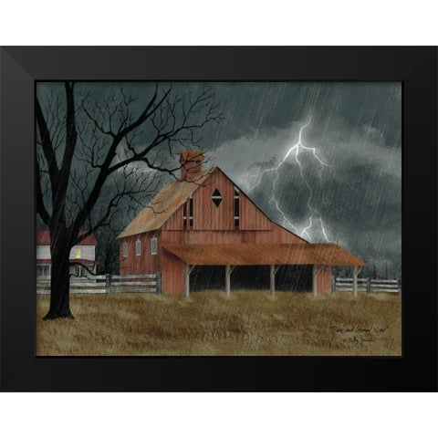 Dark and Stormy Night Black Modern Wood Framed Art Print by Jacobs, Billy