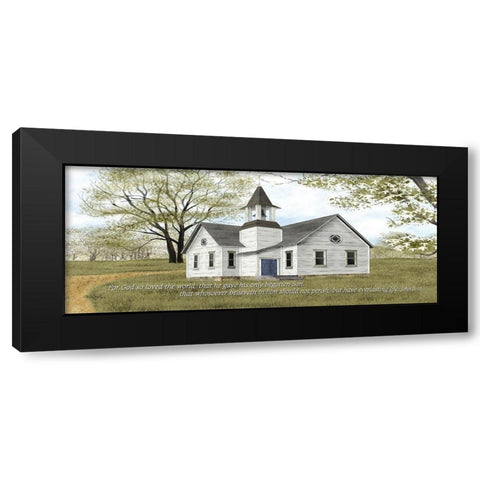 For God so Loved Black Modern Wood Framed Art Print by Jacobs, Billy
