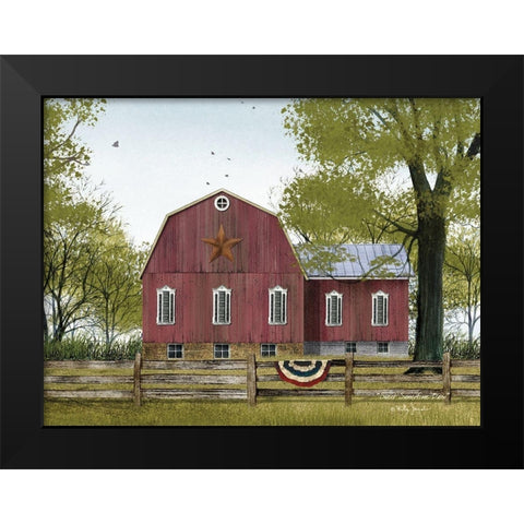 Sweet Summertime Barn Black Modern Wood Framed Art Print by Jacobs, Billy