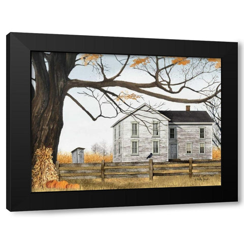 Harvest Time House Black Modern Wood Framed Art Print by Jacobs, Billy