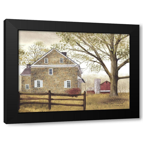 Bucks County Homestead Black Modern Wood Framed Art Print by Jacobs, Billy