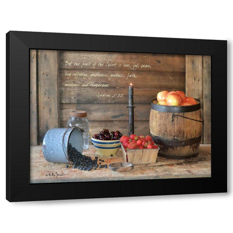 Fruit of the Spirit Black Modern Wood Framed Art Print with Double Matting by Jacobs, Billy