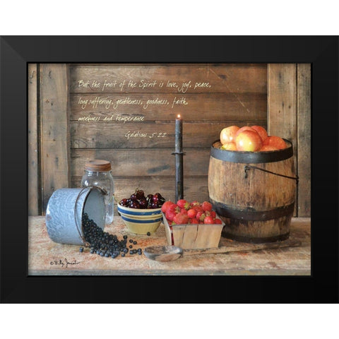 Fruit of the Spirit Black Modern Wood Framed Art Print by Jacobs, Billy
