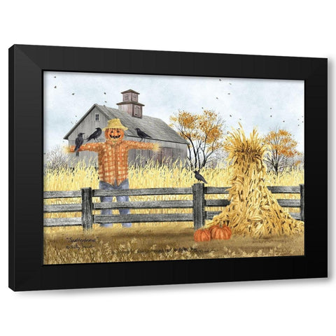 Scatterbrains Black Modern Wood Framed Art Print by Jacobs, Billy