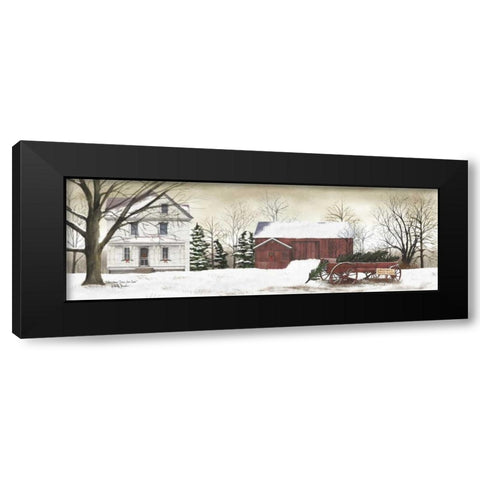 Christmas Trees for Sale Black Modern Wood Framed Art Print with Double Matting by Jacobs, Billy