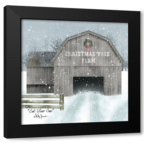 Cut Your Own Black Modern Wood Framed Art Print by Jacobs, Billy