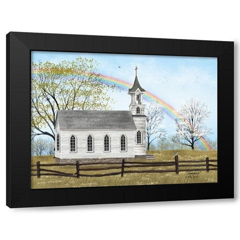 Somewhere Black Modern Wood Framed Art Print by Jacobs, Billy