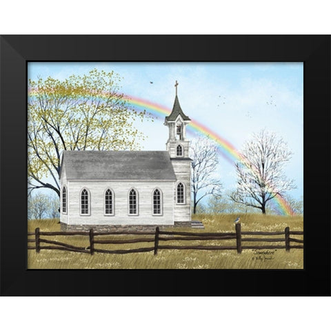Somewhere Black Modern Wood Framed Art Print by Jacobs, Billy