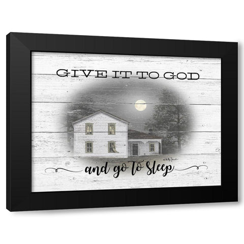 Give it to God Black Modern Wood Framed Art Print by Jacobs, Billy