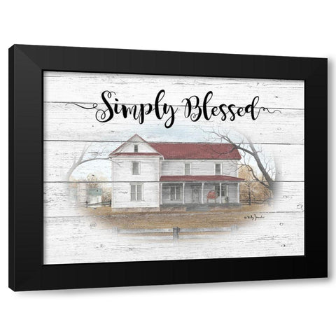 Simply Blessed Black Modern Wood Framed Art Print by Jacobs, Billy