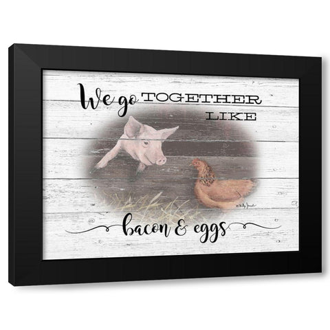 Wo Go Together Black Modern Wood Framed Art Print by Jacobs, Billy