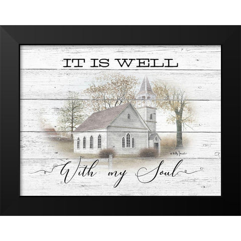 It is Well Black Modern Wood Framed Art Print by Jacobs, Billy
