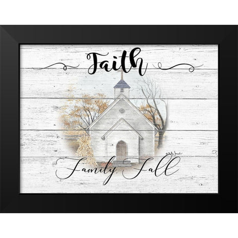 Faith-Family-Fall Black Modern Wood Framed Art Print by Jacobs, Billy