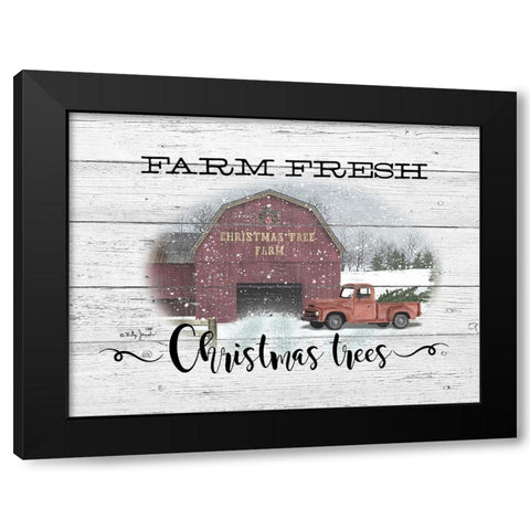Farm Fresh Christmas Trees Black Modern Wood Framed Art Print by Jacobs, Billy