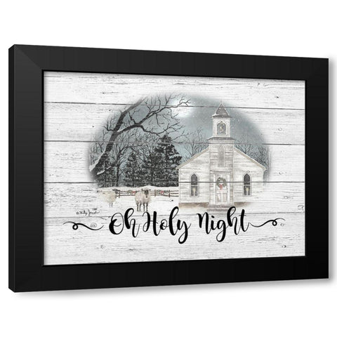 Oh Holy Night Black Modern Wood Framed Art Print by Jacobs, Billy