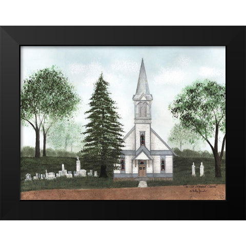 The Old Stanwood Church Black Modern Wood Framed Art Print by Jacobs, Billy