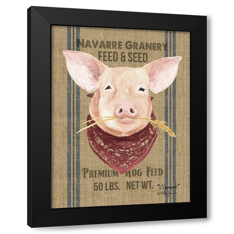 Clarence Black Modern Wood Framed Art Print by Jacobs, Billy