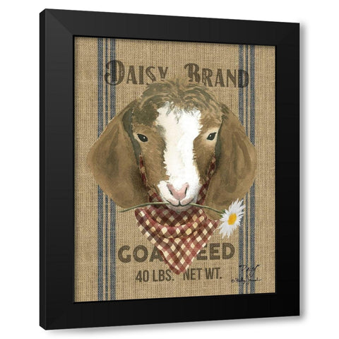 Daisy Black Modern Wood Framed Art Print by Jacobs, Billy