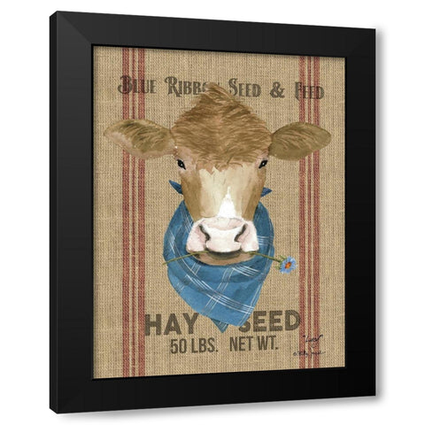 Lucy Black Modern Wood Framed Art Print by Jacobs, Billy