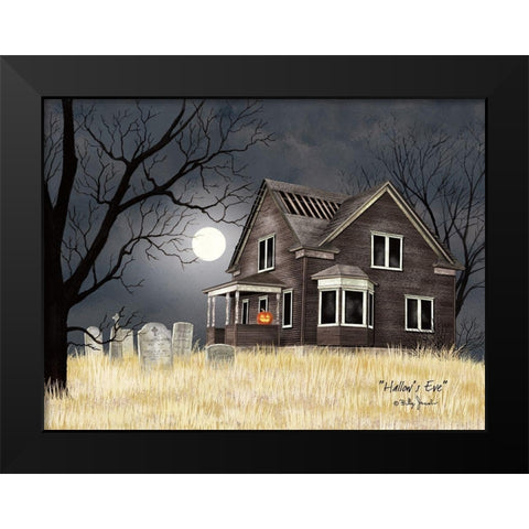 Hallows Eve Black Modern Wood Framed Art Print by Jacobs, Billy