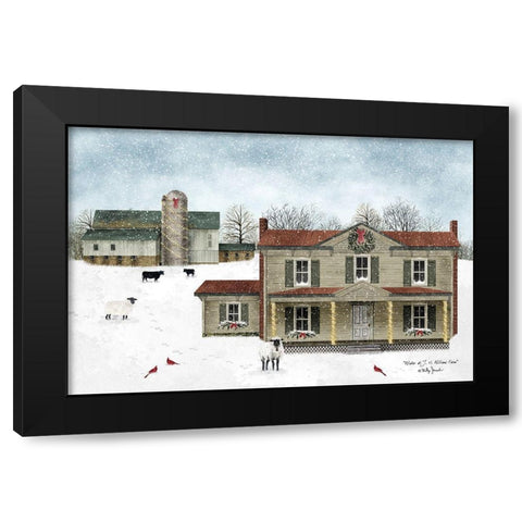 Winter at J.H. Williams Farm Black Modern Wood Framed Art Print with Double Matting by Jacobs, Billy