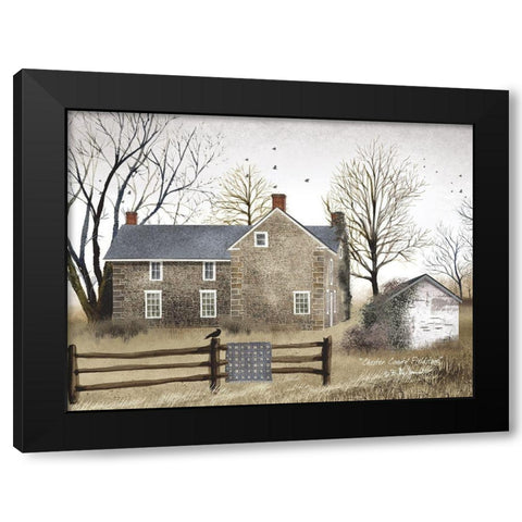 Chester County Fieldstone Black Modern Wood Framed Art Print by Jacobs, Billy