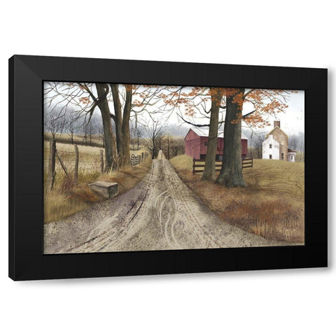 The Road Home Black Modern Wood Framed Art Print with Double Matting by Jacobs, Billy