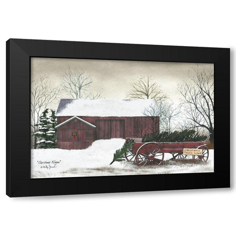 Christmas Wagon        Black Modern Wood Framed Art Print with Double Matting by Jacobs, Billy