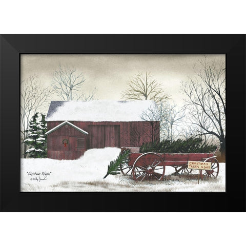Christmas Wagon        Black Modern Wood Framed Art Print by Jacobs, Billy