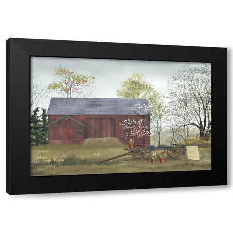 Flower Wagon      Black Modern Wood Framed Art Print by Jacobs, Billy