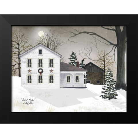 Silent Night Black Modern Wood Framed Art Print by Jacobs, Billy