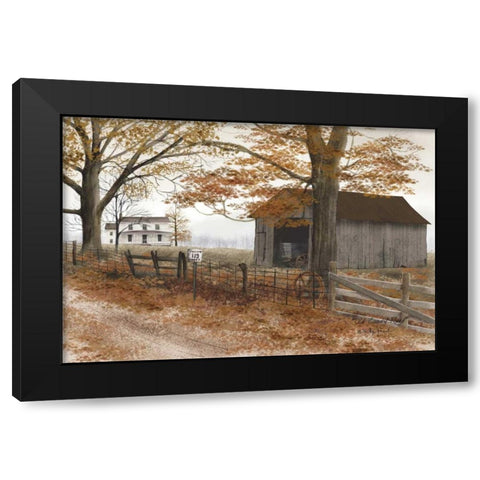 Old Country Road Black Modern Wood Framed Art Print by Jacobs, Billy