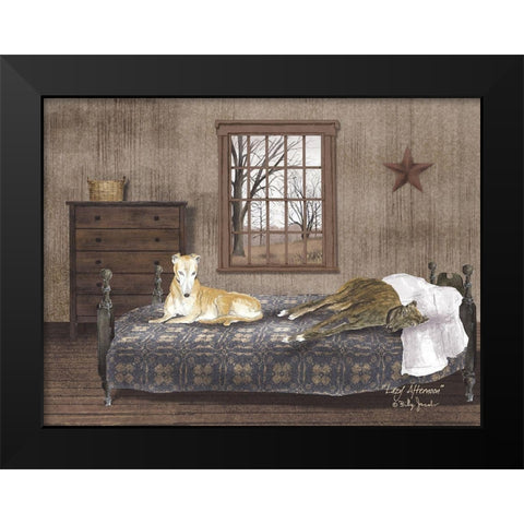 Lazy Afternoon Black Modern Wood Framed Art Print by Jacobs, Billy