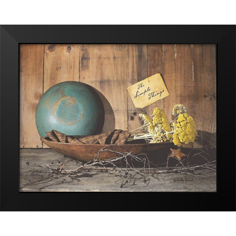 The Simple Things   Black Modern Wood Framed Art Print by Jacobs, Billy