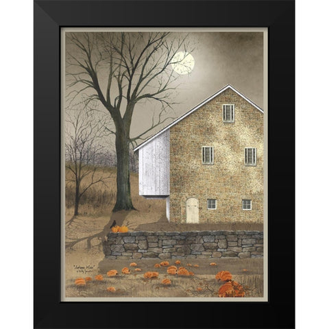 Autumn Moon Black Modern Wood Framed Art Print by Jacobs, Billy