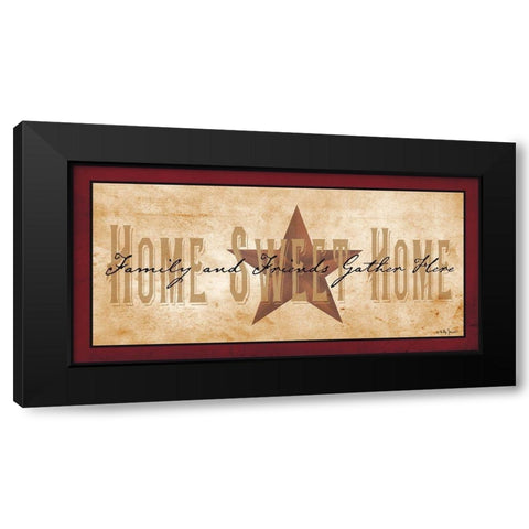 Home Sweet Home Black Modern Wood Framed Art Print by Jacobs, Billy