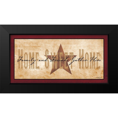 Home Sweet Home Black Modern Wood Framed Art Print by Jacobs, Billy