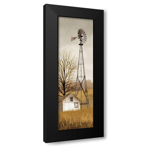 Windmill Black Modern Wood Framed Art Print by Jacobs, Billy