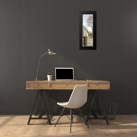 Wren Black Modern Wood Framed Art Print by Jacobs, Billy