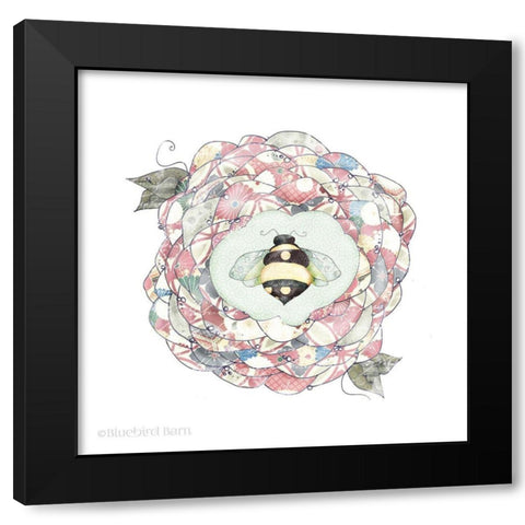 Whimsical Bumblebee     Black Modern Wood Framed Art Print by Bluebird Barn