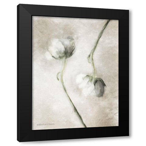 Blush Ranunculus Duo Black Modern Wood Framed Art Print with Double Matting by Bluebird Barn