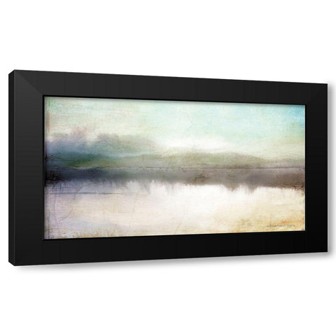 Soft Lake Landscape Black Modern Wood Framed Art Print with Double Matting by Bluebird Barn