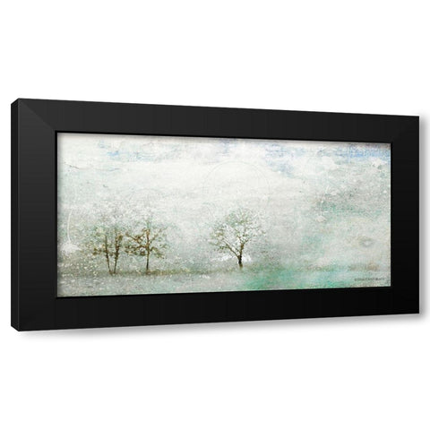 Light Winter Landscape Black Modern Wood Framed Art Print with Double Matting by Bluebird Barn