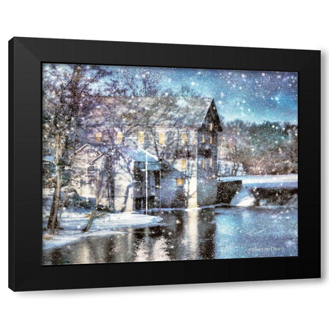 All is Calm Black Modern Wood Framed Art Print by Bluebird Barn