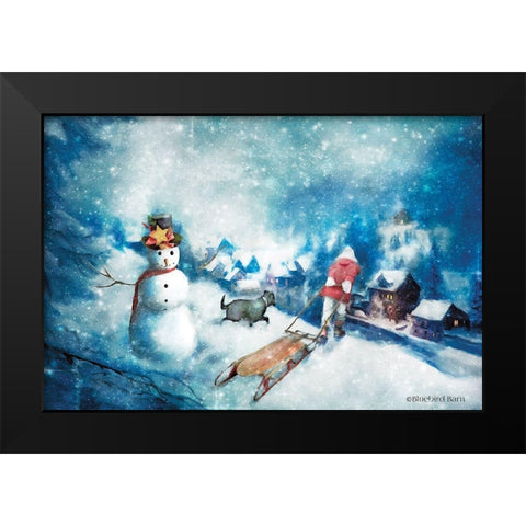 Time for Hot Cocoa Black Modern Wood Framed Art Print by Bluebird Barn