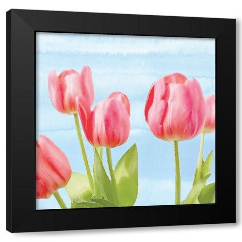 Fresh Spring Tulips I Black Modern Wood Framed Art Print by Bluebird Barn